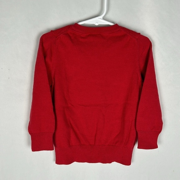 Gap Red Long Sleeve V-Neck Sweater -Size 3T - Picture 6 of 6